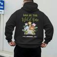 Dad Of The Wild One 1st Birthday Safari Family Matching Men's Hoodie Back Print