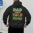 Dad Of The Wild One Birthday Family Matching Party Decor Men's Hoodie Back Print
