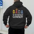 Dada 1st Birthday Cowboy Western Dada Birthday Boy Men's Hoodie Back Print