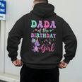 Dada Of The Birthday For Girl Dinosaur T-Rex Party Family Men's Hoodie Back Print