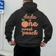 Dada Dad First Birthday One Sweet Peach Bday Family Matching Men's Hoodie Back Print