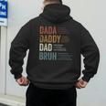 Dada Daddy Dad Bruh For Dad Father's Day Men's Hoodie Back Print