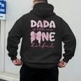 Dada Of Little Miss Onederful First Birthday Girl Bow Men's Hoodie Back Print