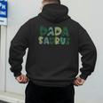 Dada Saurus Dad Dinosaur Three Rex Birthday Boy Girl Family Men's Hoodie Back Print