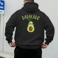 Dadacado Cute Daddy Avocado Pregnant Dad Father Day Men's Hoodie Back Print
