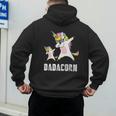 Dadacorn Shirt Unicorn Dad And Baby Best Father Men's Hoodie Back Print
