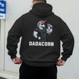 Dadacorn Unicorn Dad Papa Father's Day Daughter Men's Hoodie Back Print