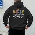 Daddy 1st Birthday Cowboy Western Daddy Birthday Boy Men's Hoodie Back Print