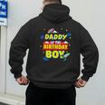 Daddy Of The Birthday Astronaut Boy Outer Space Theme Party Men's Hoodie Back Print