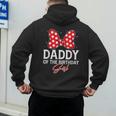 Daddy Of The Birthday Girl Cute Pink Bow Family Matching Men's Hoodie Back Print