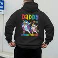 Daddy Of The Birthday Girl Dabbing Princess Unicorn Dad Men's Hoodie Back Print