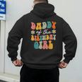 Daddy Of The Birthday Girl Groovy Themed Father Dad Men's Hoodie Back Print