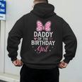 Daddy Of The Birthday Girl Pink Bow Birthday Family Matching Men's Hoodie Back Print