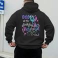 Daddy Of The Birthday Mermaid Matching Family Party Father's Men's Hoodie Back Print