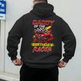 Daddy Of The Birthday Racer Race Car Party Family Matching Men's Hoodie Back Print