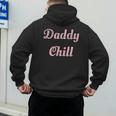 Daddy Chill Pink Distressed Men's Hoodie Back Print