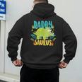 Daddy Dad Saurus Rex Dinosaur Dino For Father Men's Hoodie Back Print