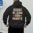 Daddy Dad Two Groovy Second Birthday Retro 2nd Bday Party Men's Hoodie Back Print