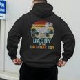 Daddy Dinosaur Of The Birthday Boy Dad Matching Family Men's Hoodie Back Print