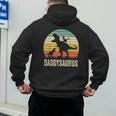 Daddy Dinosaur Daddysaurus 2 Kids For Dad Men's Hoodie Back Print