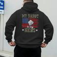 My Daddy Is My Hero Military Dad American Flag Army Proud Ar Men's Hoodie Back Print