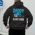 Daddy Is My Hero Police Toddler Police Officer Cop Boys Kids Men's Hoodie Back Print
