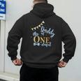 Daddy Of Mr One-Derful Party Blue-Gold Dad Boy 1st Birthday Men's Hoodie Back Print