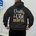 Daddy Of Mr Onederful 1st Birthday First One-Derful Matching Men's Hoodie Back Print
