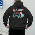 Daddy Of The Scoop Ice Cream Gender Reveal Baby Shower Men's Hoodie Back Print
