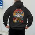 Daddy Shark Retro Shark Shirt Pajamas For Dad Dad Men's Hoodie Back Print