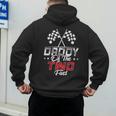Daddy Of The Two Fast Second Birthday Racing Car Family Men's Hoodie Back Print