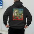 Daddysaurus Father's Day Best Dad T-Rex Papa Men's Hoodie Back Print