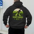 Daddysaurus Rex 2 Kids Sunset Tshirt For Fathers Day Men's Hoodie Back Print