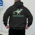 DaddysaurusRex Dinosaur Daddy Saurus Dad 2 Two Kids Dino Men's Hoodie Back Print