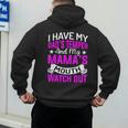 I Have My Dad's Temper & My Mama's Mouth Daughter Kids Men's Hoodie Back Print