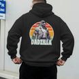 Dadzilla The Rad Dad Kaiju Vibes Men's Hoodie Back Print
