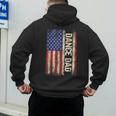 Dance Dad US American Flag Shirt Dancer Dancing Father Men Men's Hoodie Back Print