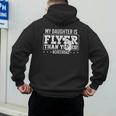 My Daughter Is Flyer Than Yours Cheer Dad Father's Day Men's Hoodie Back Print