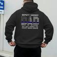 Deputy Sheriff Dad Much Cooler Fathers Day Thin Blue Line Men's Hoodie Back Print Deputy Sheriff Dad Much Cooler Fathers Day Thin Blue Line Men's Hoodie Back Print
