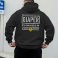 Diaper Changer Duty Expecting Baby New Dad Mom Men's Hoodie Back Print