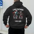 Dirt Bike Family Father Son Motocross Off-Road MX Dad Boys Men's Hoodie Back Print
