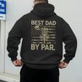 Disc Golf Frisbee Best Dad Par Camo US Flag Golfer Men's Hoodie Back Print Disc Golf Frisbee Best Dad Par Camo US Flag Golfer Men's Hoodie Back Print