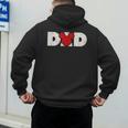 Disney Mickey And Friends Dad Mickey Distressed Text Logo Men's Hoodie Back Print