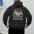 Don't Mess With DaddysaurusRex Daddy Saurus Dinosaur Men Men's Hoodie Back Print
