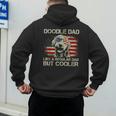 Doodle Dad Goldendoodle Regular Dad But Cooler American Flag Men's Hoodie Back Print