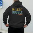 Make It A Double Twin Dad New Dad Expecting Twins Men's Hoodie Back Print