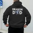 Dragon Dad Daddy Father's Day Dragon Men's Hoodie Back Print
