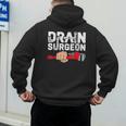Drain Surgeon Plumber Job Professional Dad Men Men's Hoodie Back Print