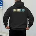 Drum Dad Like A Normal Dad But Cooler Shirt Music Dad Men's Hoodie Back Print
