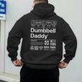 Dumbbell Daddy And Dad Gym Workout Father Men's Hoodie Back Print